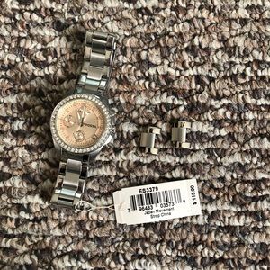 Fossil Watch silver with light pink face